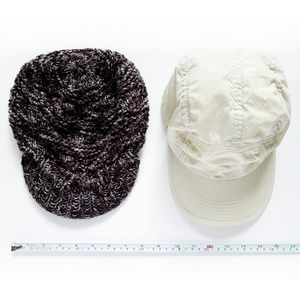 LOT 2 J.CREW S Baseball Cap & URBAN OUTFITTERS OS Knit Brimmer Beanie Hat